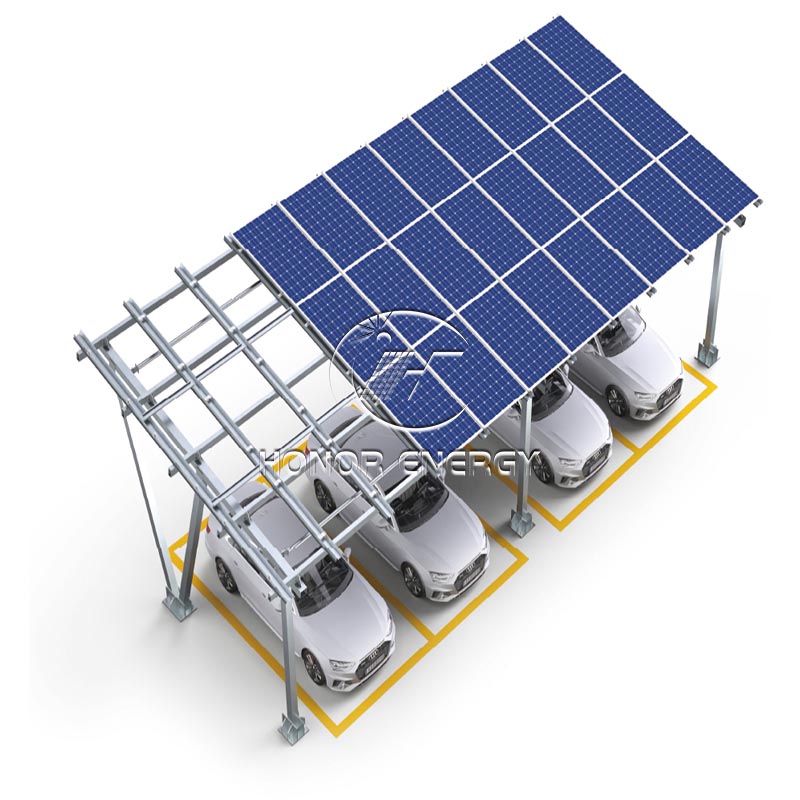آلومینیوم W نوع Carport Solar Mount